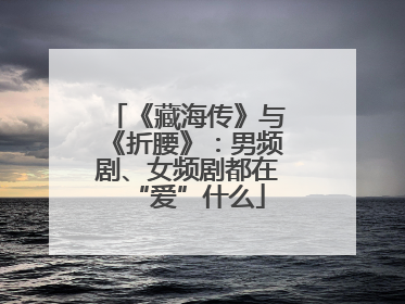 《藏海传》与《折腰》：男频剧、女频剧都在“爱”什么