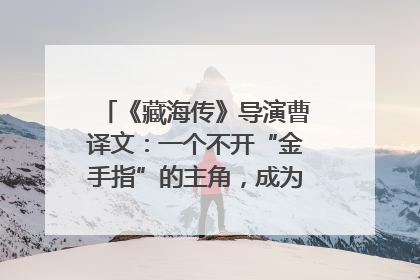 《藏海传》导演曹译文：一个不开“金手指”的主角，成为苍生守护者