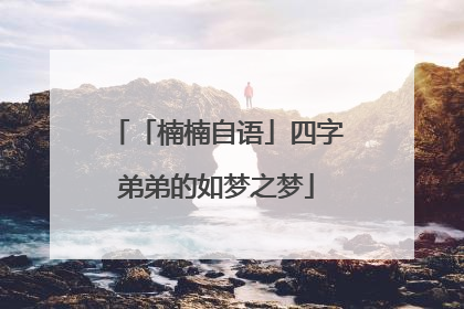 「楠楠自语」四字弟弟的如梦之梦