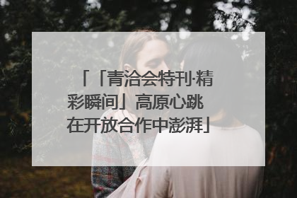 「青洽会特刊·精彩瞬间」高原心跳 在开放合作中澎湃