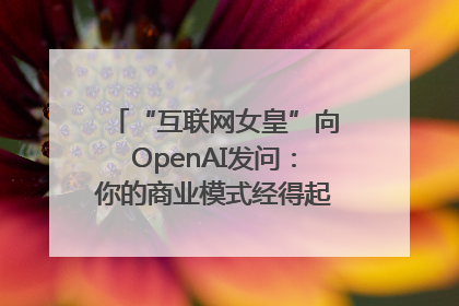 “互联网女皇”向OpenAI发问：你的商业模式经得起价格战考验么？