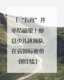“五育”并举结硕果！郏县少儿体操队在省锦标赛勇创佳绩
