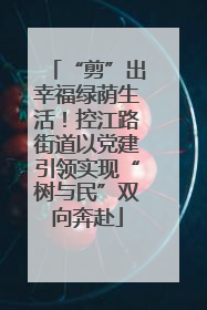 “剪”出幸福绿荫生活！控江路街道以党建引领实现“树与民”双向奔赴