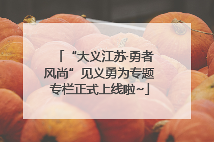 “大义江苏·勇者风尚”见义勇为专题专栏正式上线啦~