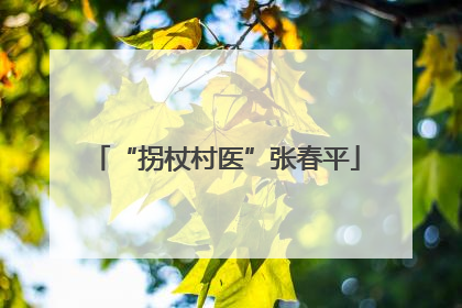 “拐杖村医”张春平