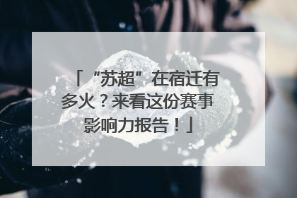 “苏超”在宿迁有多火？来看这份赛事影响力报告！