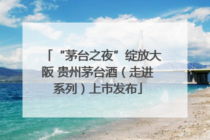 “茅台之夜”绽放大阪 贵州茅台酒（走进系列）上市发布