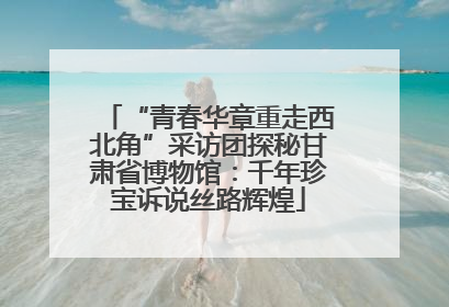 “青春华章重走西北角”采访团探秘甘肃省博物馆：千年珍宝诉说丝路辉煌
