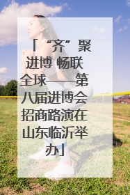“齐”聚进博 畅联全球——第八届进博会招商路演在山东临沂举办