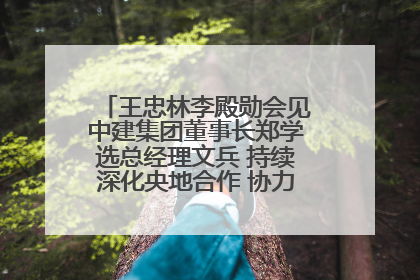 王忠林李殿勋会见中建集团董事长郑学选总经理文兵 持续深化央地合作 协力推动支点建设