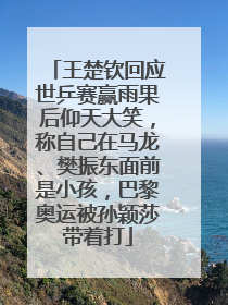 王楚钦回应世乒赛赢雨果后仰天大笑，称自己在马龙、樊振东面前是小孩，巴黎奥运被孙颖莎带着打
