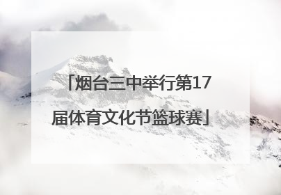 烟台三中举行第17届体育文化节篮球赛