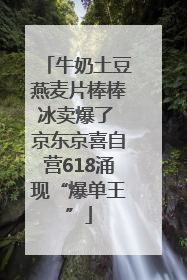 牛奶土豆燕麦片棒棒冰卖爆了 京东京喜自营618涌现“爆单王”