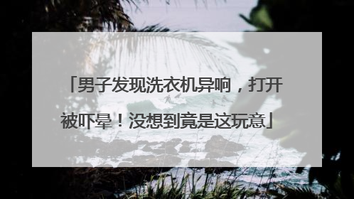 男子发现洗衣机异响，打开被吓晕！没想到竟是这玩意