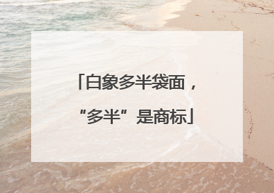 白象多半袋面，“多半”是商标