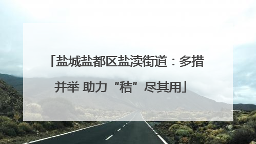 盐城盐都区盐渎街道：多措并举 助力“秸”尽其用