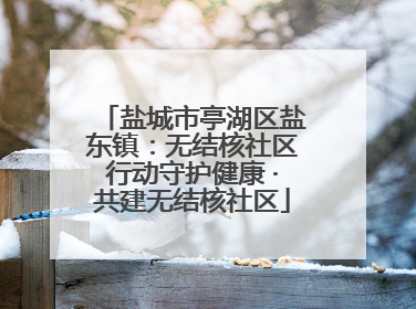 盐城市亭湖区盐东镇：无结核社区行动守护健康 ·共建无结核社区