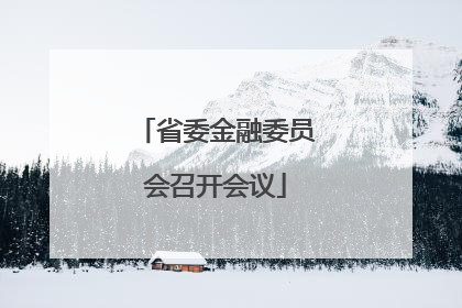 省委金融委员会召开会议