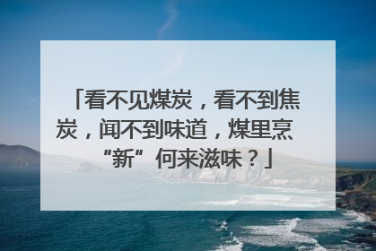 看不见煤炭，看不到焦炭，闻不到味道，煤里烹“新”何来滋味？