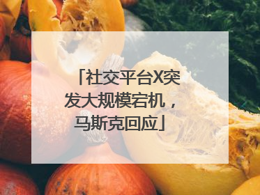 社交平台X突发大规模宕机，马斯克回应