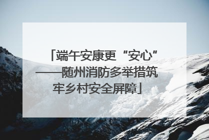 端午安康更“安心”——随州消防多举措筑牢乡村安全屏障
