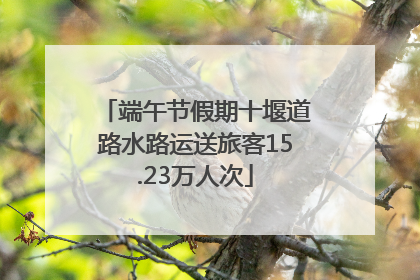 端午节假期十堰道路水路运送旅客15.23万人次