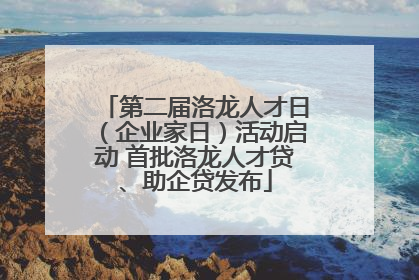 第二届洛龙人才日（企业家日）活动启动 首批洛龙人才贷、助企贷发布