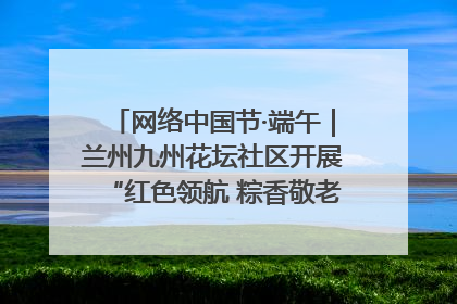 网络中国节·端午｜兰州九州花坛社区开展“红色领航 粽香敬老”端午主题活动