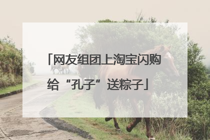 网友组团上淘宝闪购给“孔子”送粽子
