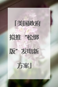 美国政府拟推“松绑版”发电新方案