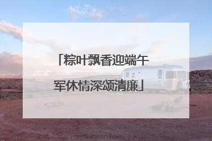 粽叶飘香迎端午 军休情深颂清廉