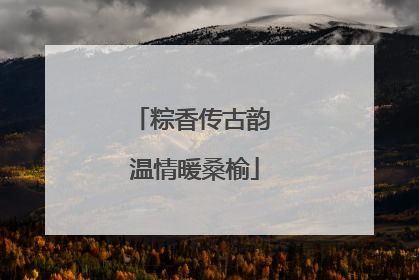 粽香传古韵 温情暖桑榆