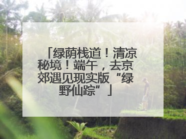 绿荫栈道！清凉秘境！端午，去京郊遇见现实版“绿野仙踪”