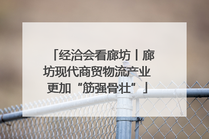经洽会看廊坊丨廊坊现代商贸物流产业更加“筋强骨壮”