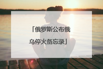 俄罗斯公布俄乌停火备忘录