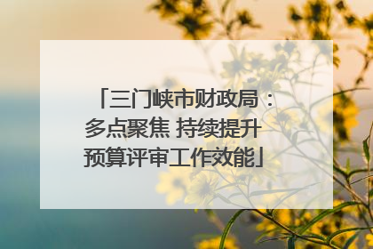 三门峡市财政局：多点聚焦 持续提升预算评审工作效能