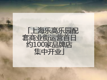 上海乐高乐园配套商业街运营首日约100家品牌店集中开业
