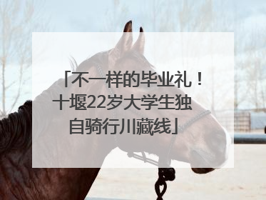 不一样的毕业礼！十堰22岁大学生独自骑行川藏线