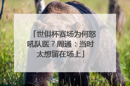 世俱杯赛场为何怒吼队医？周通：当时太想留在场上