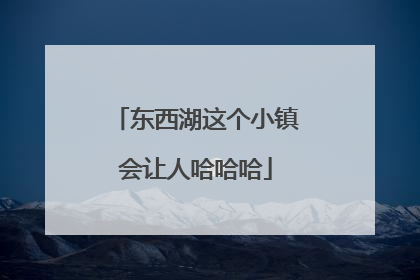 东西湖这个小镇会让人哈哈哈