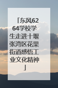 东风6264学校学生走进十堰张湾区花果街道感悟工业文化精神