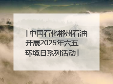 中国石化郴州石油开展2025年六五环境日系列活动