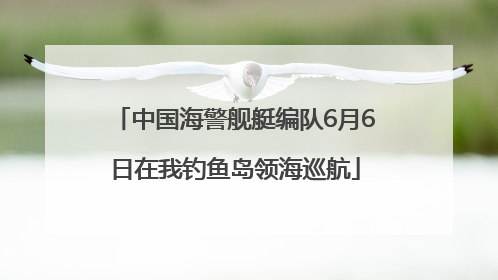 中国海警舰艇编队6月6日在我钓鱼岛领海巡航
