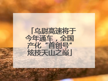 乌尉高速将于今年通车，全国产化“首创号”炫技天山之巅