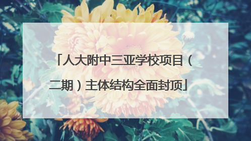 人大附中三亚学校项目（二期）主体结构全面封顶