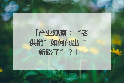 产业观察：“老供销”如何闯出“新路子”？
