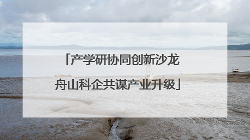 产学研协同创新沙龙 舟山科企共谋产业升级