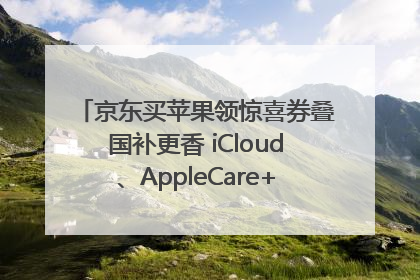 京东买苹果领惊喜券叠国补更香 iCloud、AppleCare+服务限时低至85折