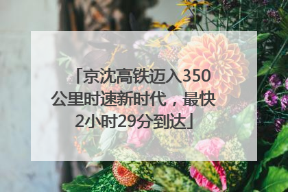 京沈高铁迈入350公里时速新时代，最快2小时29分到达