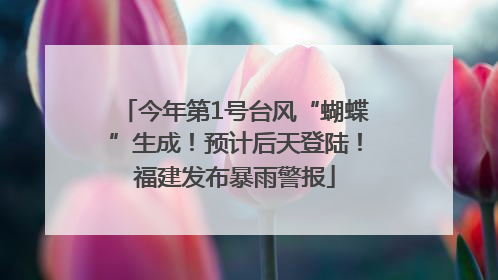 今年第1号台风“蝴蝶”生成！预计后天登陆！福建发布暴雨警报